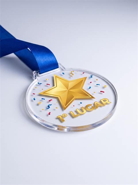 Medalha em acrílico personalizada